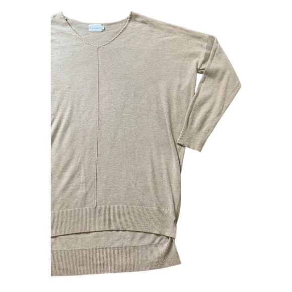 NORDSTROM Dreamers Knit Sweater With Long Sleeves & V Neck Heather Tan Med/Large - Picture 6 of 10